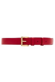 Красный кожаный ремень Prada