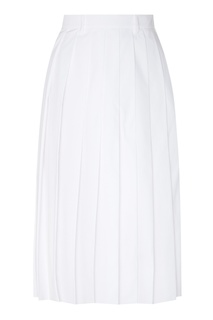 Белая юбка со складками Prada