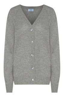 Серый кардиган Prada