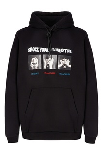 Черная толстовка с принтом Marcelo Burlon County Of Milan