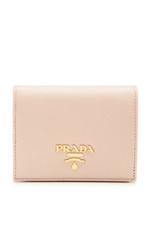 Розовый кошелек из кожи Prada