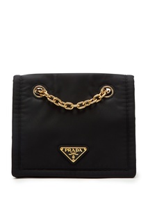 Текстильная черная сумка Prada