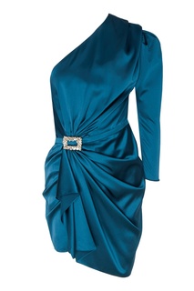 Ассиметричное платье цвета кобальт Alexandre Vauthier