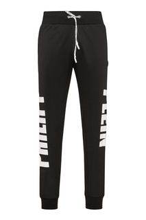 Черные брюки-джоггеры с крупными логотипами Philipp Plein