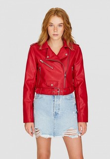 Куртка кожаная Stradivarius