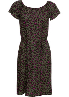 Платье жатое с леопардовым принтом Bonprix