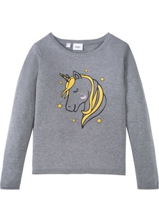 Пуловер с единорогом Bonprix