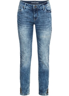 Джинсы Skinny с кнопками Bonprix