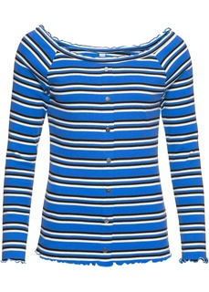 Футболка с длинным рукавом, дизайн в полоску Bonprix