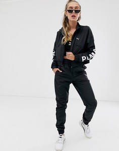 Черные тканые брюки Puma Chase - Черный