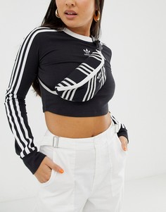 Черная сумка через плечо с тремя полосками adidas Originals x Ji Won Choi - Черный