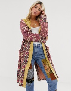 Куртка с цветочным принтом в стиле пэчворк Free People Maggie - Мульти