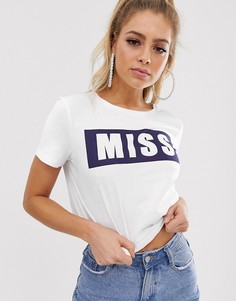 Футболка с логотипом Miss Sixty - Белый
