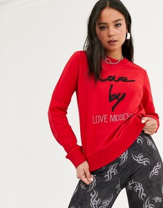 Свитшот с логотипом Love Moschino love by - Красный