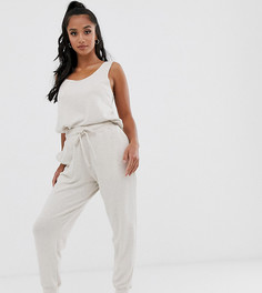 Мягкие джоггеры с начесом для дома ASOS DESIGN Petite - Бежевый