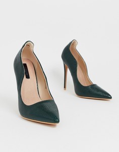 Зеленые туфли-лодочки с оригинальным дизайном Lost Ink Tiff - Зеленый