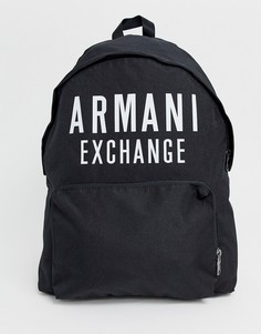 Черный нейлоновый рюкзак с логотипом Armani Exchange - Черный
