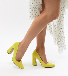 Туфли-лодочки на расклешенном каблуке Missguided - Желтый