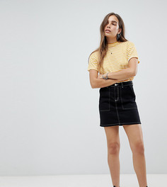 Юбка с контрастной строчкой New Look - Черный