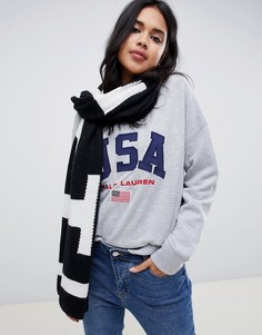 Шарф с логотипом Polo Ralph Lauren - Черный