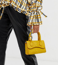 Сумка с закругленным клапаном и съемным ремешком ASOS DESIGN - Желтый