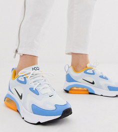 Белые кроссовки с синими вставками Nike Air Max 200