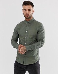 Оксфордская рубашка цвета хаки New Look - Зеленый