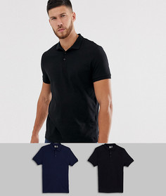 Набор из 2 трикотажных поло ASOS DESIGN СКИДКА