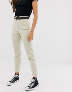 Укороченные джинсы кремового цвета New Look - Белый