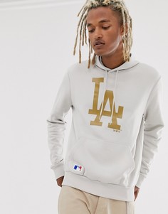 Худи светло-бежевого цвета с логотипом New Era MLB LA Dodgers