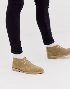 Светло-бежевые замшевые дезерты ASOS DESIGN - Светло-бежевый