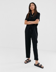 Комбинезон с карманами в стиле милитари ASOS DESIGN - Черный
