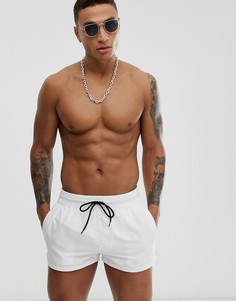 Короткие белые шорты для плавания ASOS DESIGN - Белый
