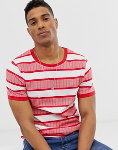 Красная футболка в полоску Jack & Jones Core - Красный