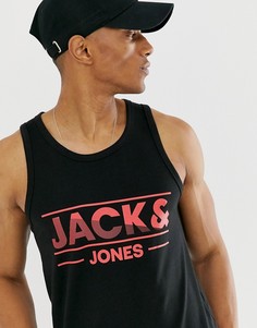 Черная майка с логотипом Jack & Jones Core - Черный