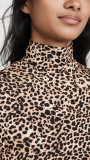 Enza Costa Half Sleeve Turtleneck Mini Dress