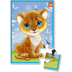 Мягкие пазлы Vladi Toys "Львёнок", 12 элементов