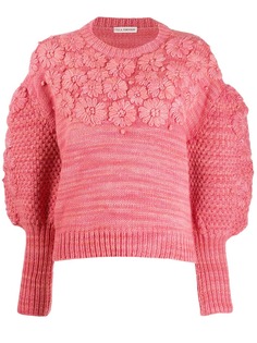 Ulla Johnson свитер с цветочной вышивкой