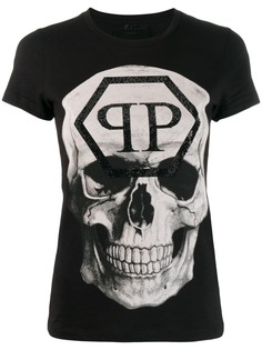 Philipp Plein футболка с короткими рукавами и декором Skull
