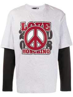 Love Moschino футболка Love с длинными рукавами