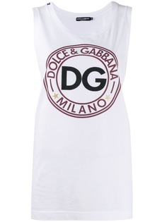 Dolce & Gabbana топ свободного кроя с логотипом