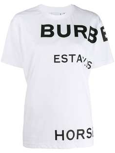 Burberry футболка оверсайз с принтом Horseferry
