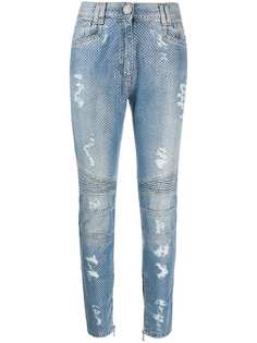 Balmain джинсы с кристаллами