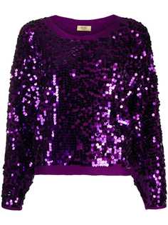 Liu Jo relaxed-fit sequined jumper