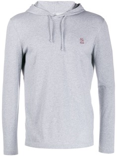 Brunello Cucinelli logo drawstring hoodie