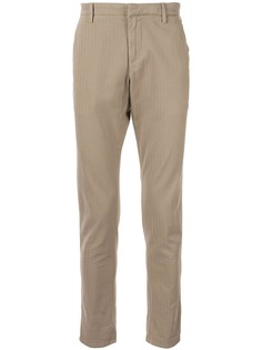 Dondup tonal pinstripe slim fit trousers