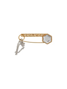 Versace Greek Key motif brooch