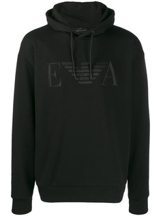 Emporio Armani embroidered logo hoodie