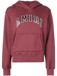 Amiri logo embroidered college hoodie