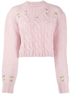Alessandra Rich floral embroidered jumper